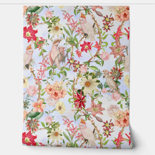 Tropische  Papegaaien Tuin Chinoiserie Behang