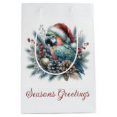 Tropische papegaaienseizoenen Groeten Kerstmis Medium Cadeauzakje (Voorkant)