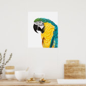 Tropische papegaaivogel poster (Keuken)