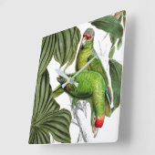 Tropische papegaaivogels Wilde dieren Muurklok Vierkante Klok (Hoek)