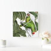 Tropische papegaaivogels Wilde dieren Muurklok Vierkante Klok (Huis)