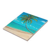 Tropische paradijsberg tegeltje (Zijkant)