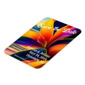 Tropische paradijsbloemen sparen de Datum Magneet (Linkerzijde)