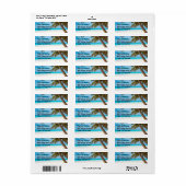 Tropische paradijsboompalmen etiket (Full Sheet)
