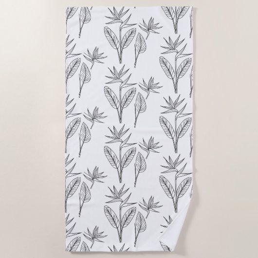 Tropische paradijsvogel strandlaken (Voorkant)