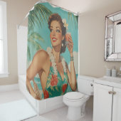 Tropische  Paradise Vibes Douchegordijn (In situ)