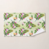 Tropische parkieten bad handdoek (Handdoek)