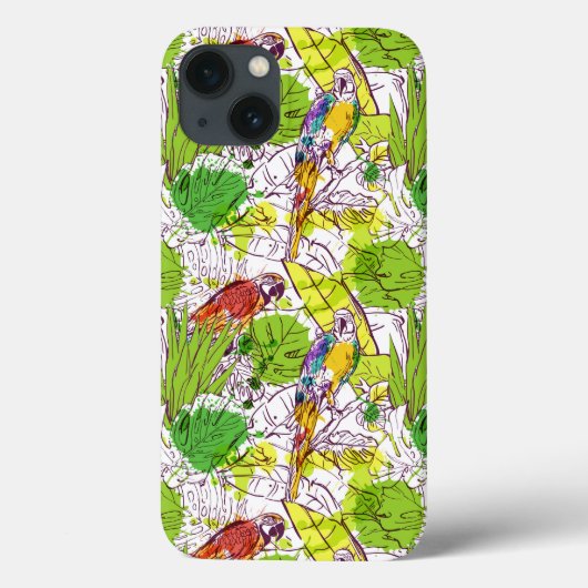 Tropische parrots Case-Mate iPhone case (Achterkant)