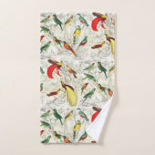  tropische parrots en paradijsvogels bad handdoek (Handdoek)