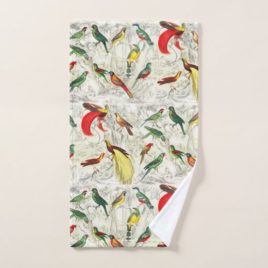  tropische parrots en paradijsvogels bad handdoek (Handdoek)