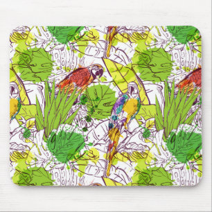 Tropische parrots muismat