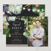 Tropische partij Luau Aloha Man Verjaardagsuitnodi Kaart (Voorkant / Achterkant)