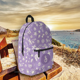 Tropische Patroon Lavendel Monogram Rugzak