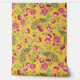 Tropische  Peacock Garden Rococo Chinoiserie Behang