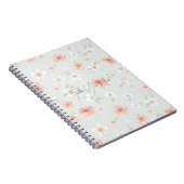 Tropische perzik witte hibiscusbloemen notitieboek (Rechterzijde)