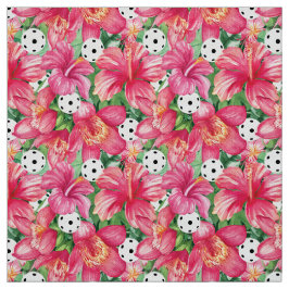 🌺 Tropische pickleball met hibiscus Stof