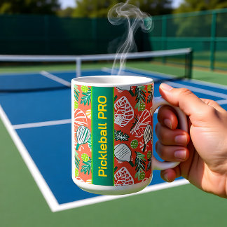 Tropische Pickleball Paradijs Custom Soks Koffiemok