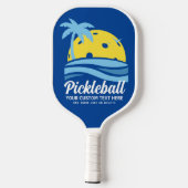 Tropische Pickleball Sun Palm Trees voegen aangepa Pickleball Paddle (Achterkant)