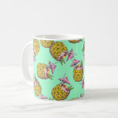 Tropische Piña Colada Patroon – Verfrissende zomer Koffiemok (Voorkant links)