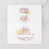 Tropische pinda Frangipani bruiloft (Buitenkant ongevouwen)