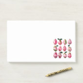 Tropische Pitaya Waterverf kunst Post-it® Notes (Op bureau)