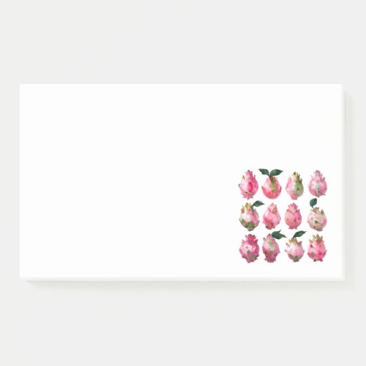 Tropische Pitaya Waterverf kunst Post-it® Notes (Voorkant)