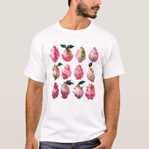 Tropische Pitaya Waterverf kunst T-shirt
