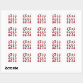 Tropische Pitaya Waterverf kunst Vierkante Sticker (Vel)