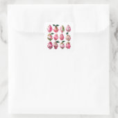 Tropische Pitaya Waterverf kunst Vierkante Sticker (Tas)