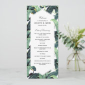 Tropische Plantage Huwelijksceremonie Programma (Staand voorkant)