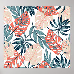 Tropische Planten bladeren Mode print