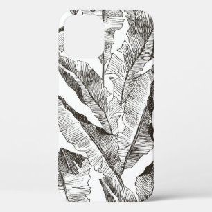 Tropische planten bloemloze naadloze junglepatroon iPhone 12 hoesje