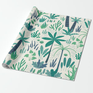 Tropische planten en bladeren cadeaupapier