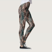 Tropische planten, oerwoud, tropen, beige bladeren leggings (Rechts)