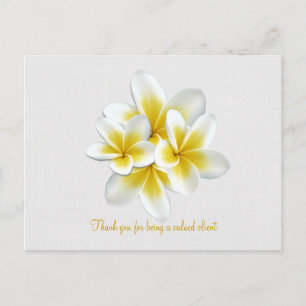 Tropische Plumeria Floral Customer Gift Kaart