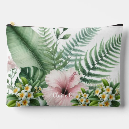 Tropische Plumeria Foliage Accessoirezak Etui (Voorkant)