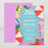 Tropische pool Boho-Vrijgezellenfeest Kaart (Voorkant / Achterkant)