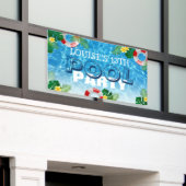 Tropische pool | Kinderen van Birthday Spandoek (Buitenkant Gebouw)