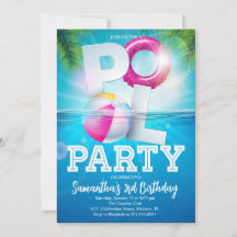Tropische Pool Party Verjaardag