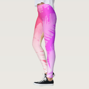 Tropische positieve viruspalmen laten Leggings ove