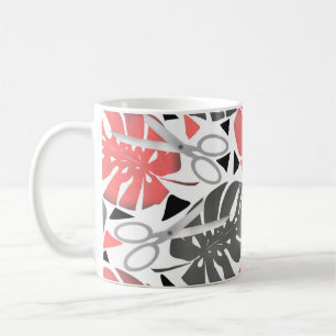 Tropische print monstera bladeren schaar jungle ex koffiemok