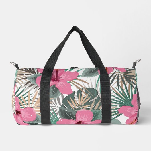 Tropische print roze hibiscus plunjezak (Voorkant)