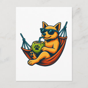Tropische Puppy Stemmingen Briefkaart