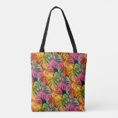 Tropische Rainbow Leaf Pattern Canvas tas (Achterkant)