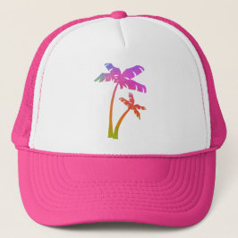 Tropische regenboogpalm trucker pet