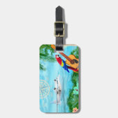 Tropische reizen bagagelabel (Voorkant verticaal)