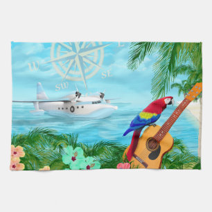 Tropische reizen theedoek