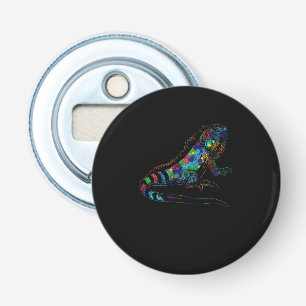 Tropische reptielzoo Keeper Gift Idea Iguana Premi Button Flesopener