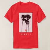 Tropische Retrozomer in Hawaiian Palms T-shirt (Design voorkant)