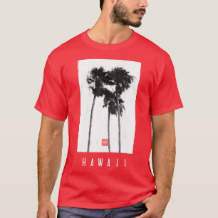 Tropische Retrozomer in Hawaiian Palms T-shirt